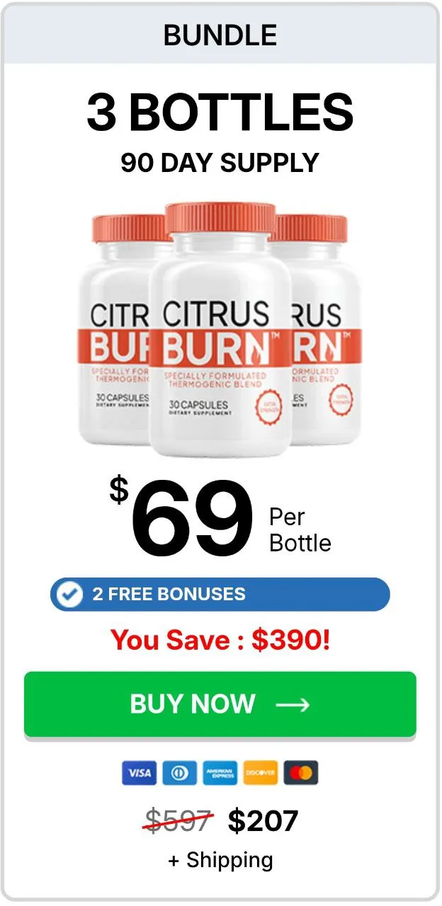 Citrus Burn order 1 bottle